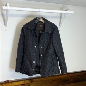 *FLAWED* Coach Black Quilted Jacket with‎ Signature Lining- S